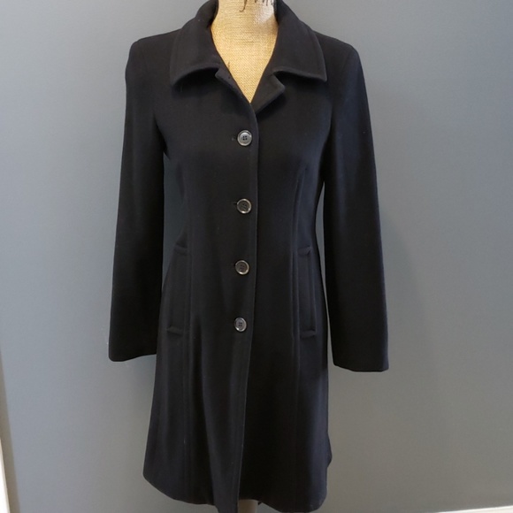 anne klein black coat